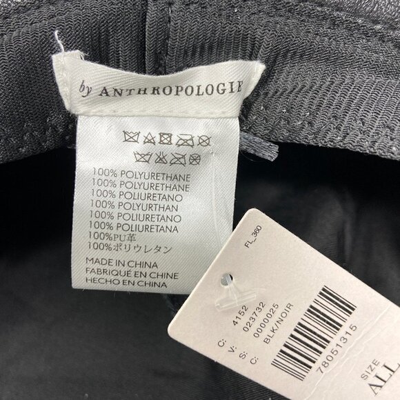 ANTHROPOLOGIE | Black Faux Leather Bucket Hat NWT - Picture 7 of 7